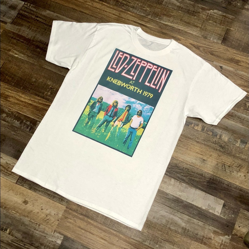 70’s Vintage Style Led Zeppelin Knebworth Band T Shirt